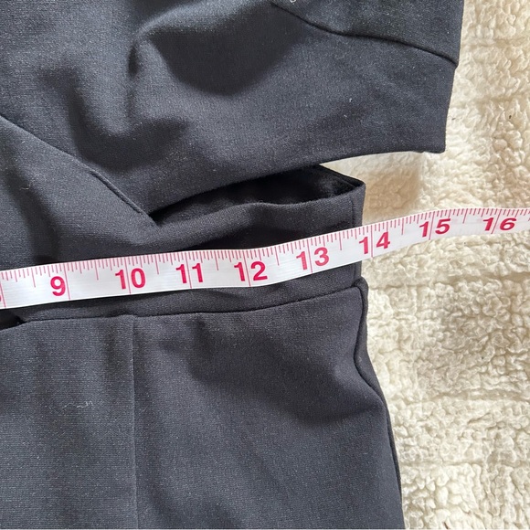 Anthropologie cutout black midi dress size small petite body con - Picture 11 of 12